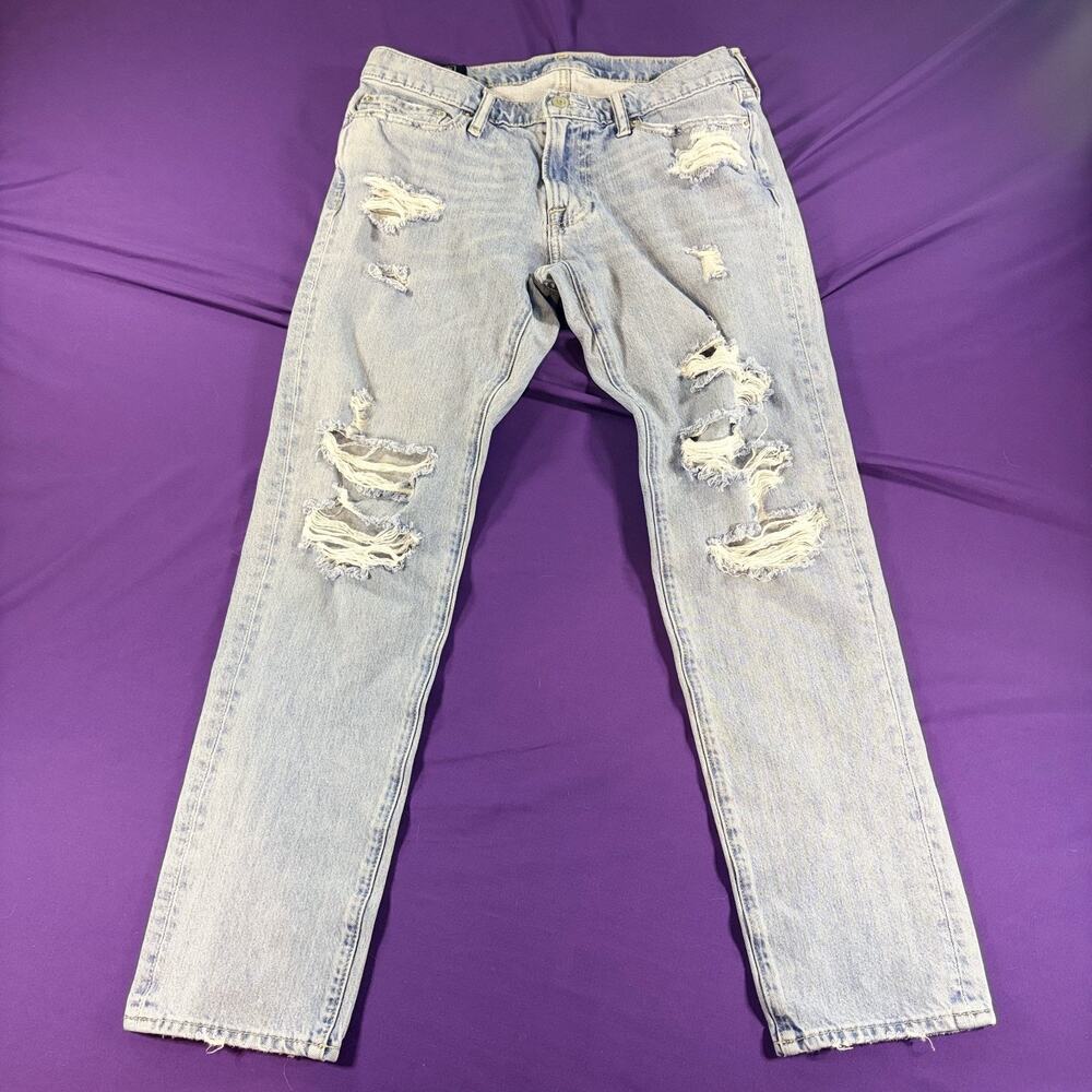 Abercrombie & Fitch Langdon Stretch Slim 30x30 Medium Wash Jeans - Picture 2 of 8